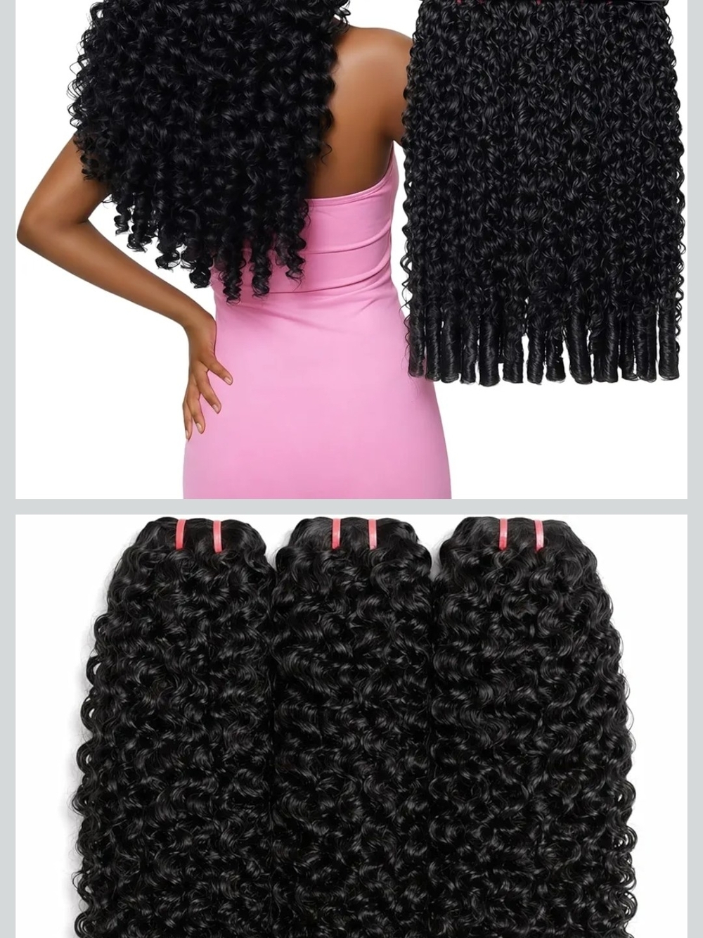 16A Burmese Curly Human Hair Bundles(4) - Picture 8 of 9